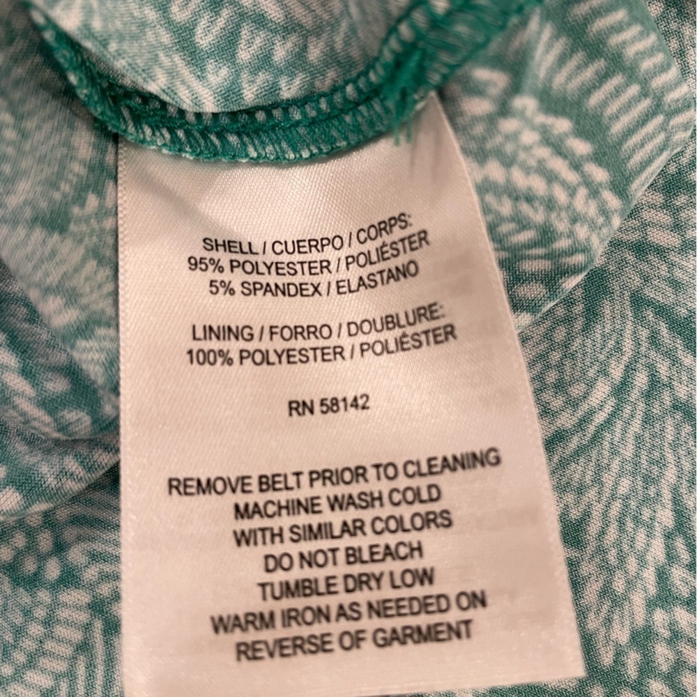 London Times Green Belted Dress size 12 - Picture 11 of 12